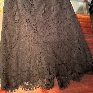 J Crew classic fitted lace skirt